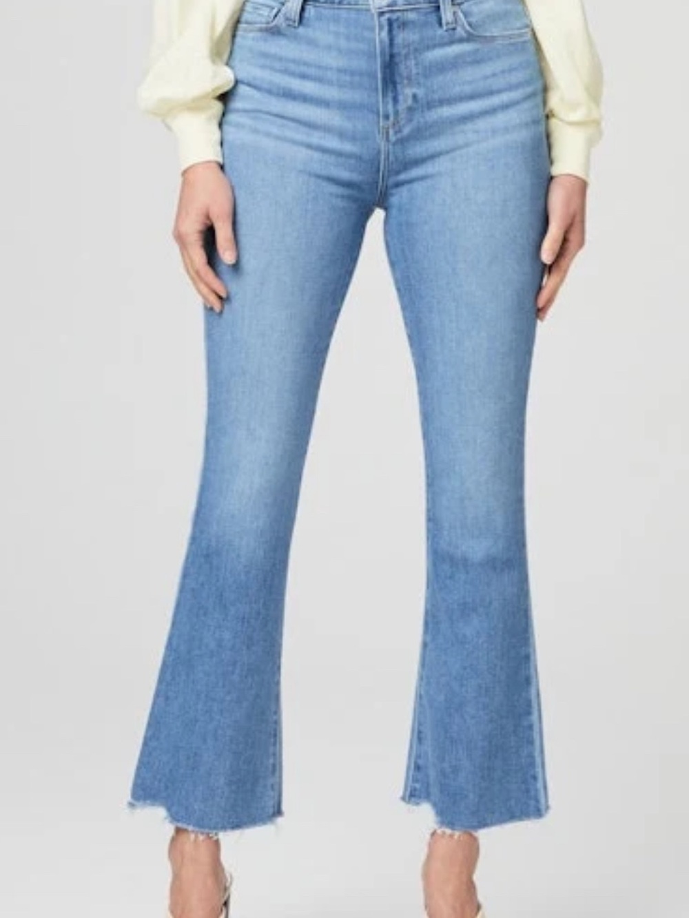PAIGE Medium Blue Flare Jeans